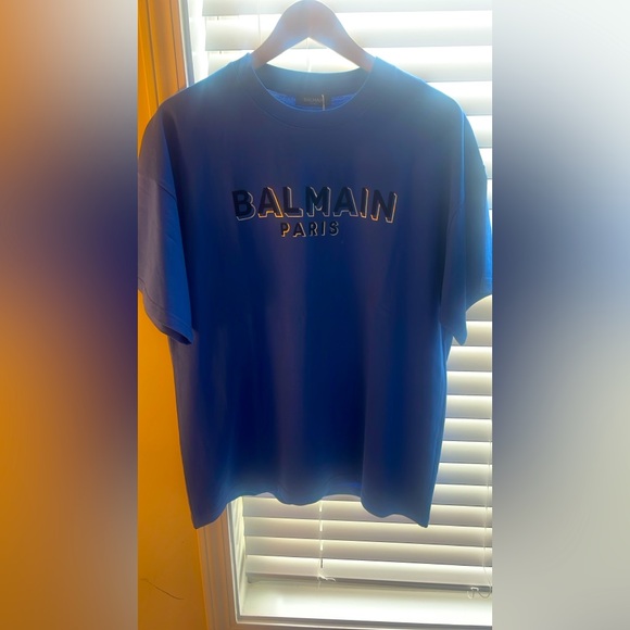 Balmain Paris Blue Men's Shirt